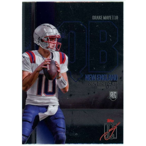 NFL 2024 Topps Signature Class Football Chrome Drake Maye RCV-92 [Rookie]