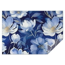 Pioneer Flower Floral Print Pattern Rectangle Tablecloth 60"x84",Waterproof Polyester Rectangle Table Cloth, Wipeable Spillproof Polyester Tablecloth for Dining, Camping, Indoor and Outdoor