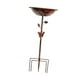 thumbnail image 4 of Baño para pájaros, comedero para pájaros, fácil de diseñar, decoración, baño para pájaros independiente y resistente Mariposa de bronce roja, 4 of 8