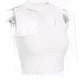 thumbnail image 4 of Chaleco de mujer sin mangas de color sólido con hombros descubiertos y camiseta sin mangas delgada de algodón, blanco, L Advancent AP001384-03B, 4 of 7