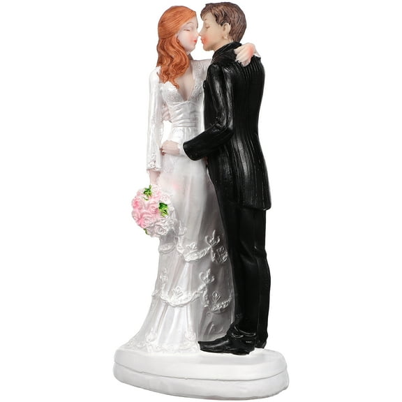 Cake Valentine Decorative Figurine Bride and Groom Statue Bridegroom