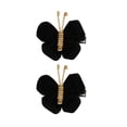 thumbnail image 1 of Pinzas para el cabello de mariposa Strade Fareast Limited 2 uds Flocado negro, 1 of 8