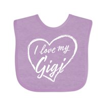 Inktastic I Love My Gigi in White Chalk Heart Boys or Girls Baby Bib