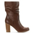 thumbnail image 2 of Style & Co. Womens Saraa Slouch Faux Leather Block Heel Mid-Calf Boots, 2 of 3