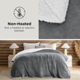 thumbnail image 3 of ROSEKIND Ultra Soft Cozy Faux Fur Throw Blanket, Fuzzy Plush Thick Bubble Blanket| Gray|50x60inch, 3 of 6