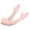 thumbnail image 5 of 1 Pair Silicone Anti-slip Palm Flip Fingertip Long Arm Sleeves Solid Color Anti-UV High Elasticity Women Outdoor Ice Silk Long Cycling Gloves Costume Accessories, 5 of 8