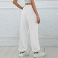 thumbnail image 6 of felwors Wide Leg Sweatpants for Women Fleece High Waist Joggers with Pockets Lightweight Comfy Drawstring Sweat Pants (White, XXL), 6 of 8