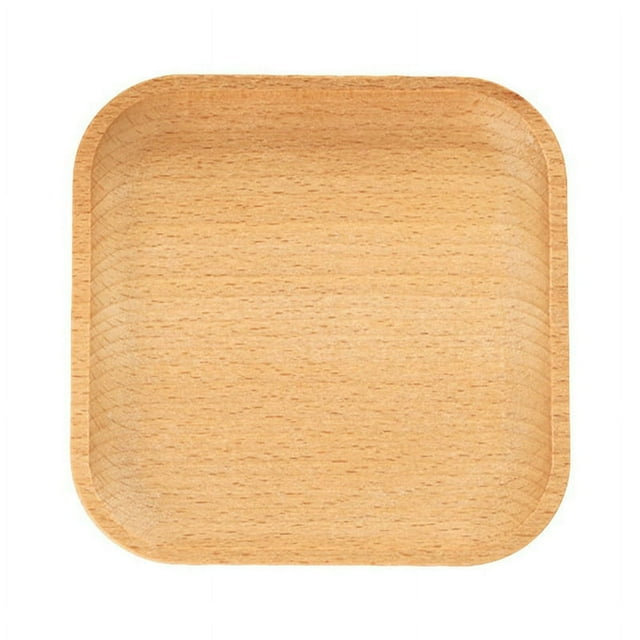 FeiraDeVaidade Mini Serving Tray for Jewellery Key Oval Wood Dessert Cup Tray Small Cheese Plate Tableware Decorative Tray