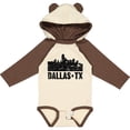 thumbnail image 3 of Inktastic Dallas Texas City Skyline with Grunge Boys or Girls Long Sleeve Baby Bodysuit, 3 of 5