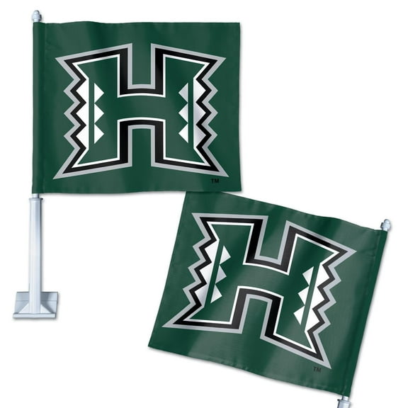 NCAA Hawaii Warriors Team 12" x 14" Car Flag with Attachment