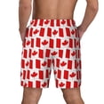 thumbnail image 3 of Kdxio Canada Print Men's Swim Trunks with Compression Liner 7 Inch Inseam Quick Dry Swim Shorts, 3 of 7
