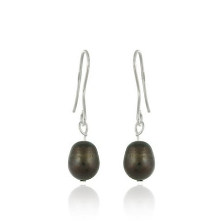Baroque Freshwater Pearl Earrings - Sterling Silver Baroque Freshwater Cultured Brown Pearl Earrings