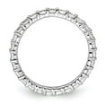 thumbnail image 2 of 14k White Gold Polished Size 6.5 Shared Prong 1 carat Diamond Complete Eternity Band, 2 of 5