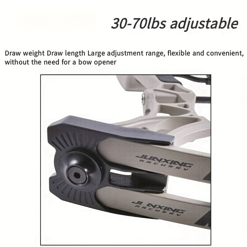 1 Set Of Compound Bow Set 30-70lbs Adjustable Bow And Arrow Set Adults Aluminum Alloy Material Lightweight High-strength Excellent Surface Treatment Corrosion Resistance Wear Resistance