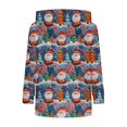 thumbnail image 5 of Women's Knit Sweater Pullover Hooded Sweatshirt with Christmas Print, Cute and Comfortable, Perfect for Fall and Winter Casual Wear and Holiday Festivities,Sky Blue,M, 5 of 5