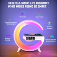 thumbnail image 3 of Lámpara de Escritorio Inteligente Vevor con Altavoz Inalámbrico Luz de Ambiente Colorida Despertador Ayuda para Dormir Máquina de Sonido Regalo de Navidad Blanco, 3 of 5