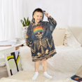 thumbnail image 6 of FORMRS Wearable Blanket Hoodie with Sleeves for Kids Cozy Flannel Sweatshirt, Skeleton with Rainbow, 6 of 7