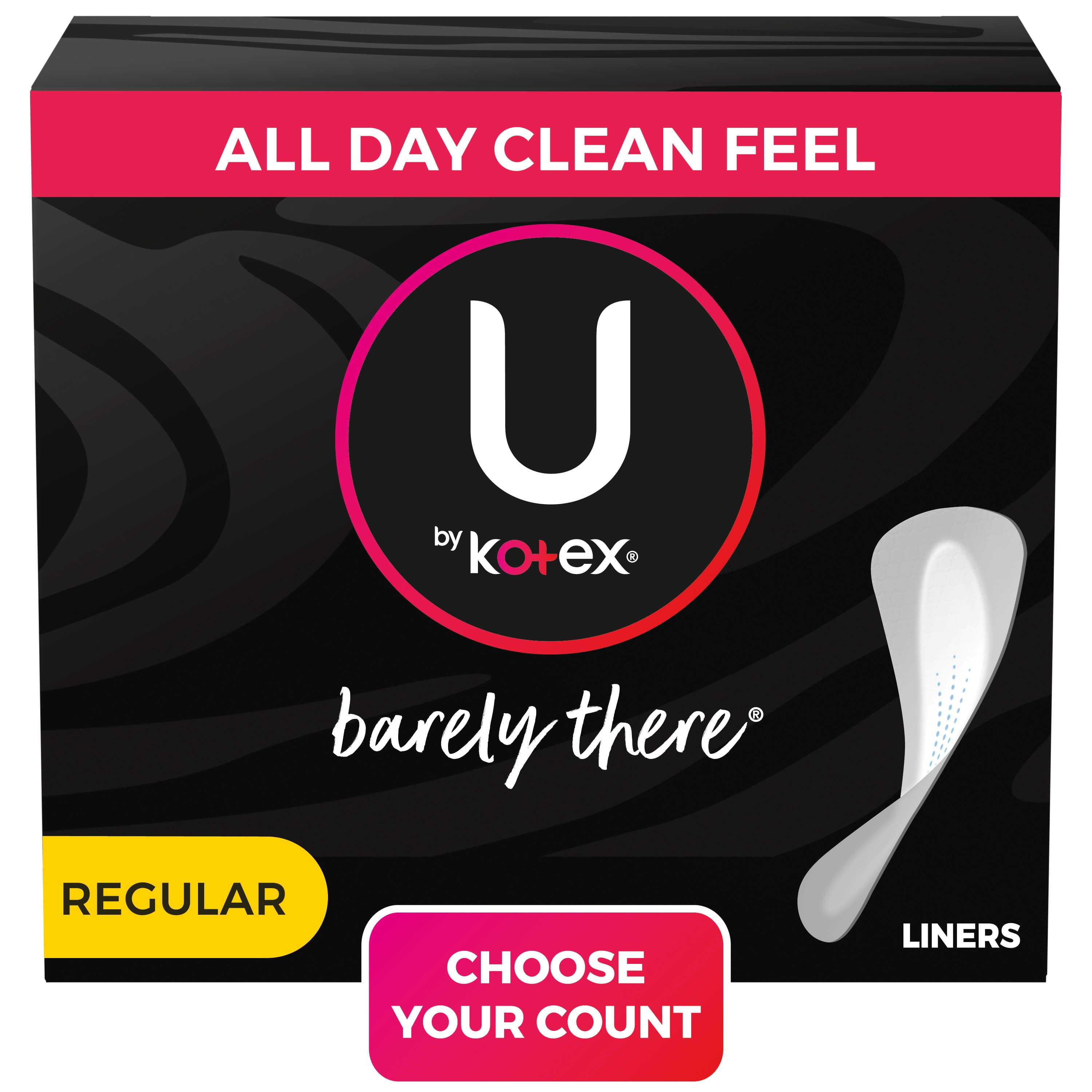 U By Kotex Security Lightdays Panty Liners Light Absorbency Regular Length Unscented 129 Count Walmart Com Walmart Com