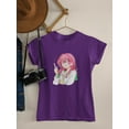 thumbnail image 3 of Anime Schoolgirl Idea T-Shirt Women -Image by Shutterstock, Female Small, 3 of 4