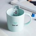 thumbnail image 1 of Taza De Cerámica Con Gato De Dibujos Animados - 1 Pieza-blanca, 1 of 5