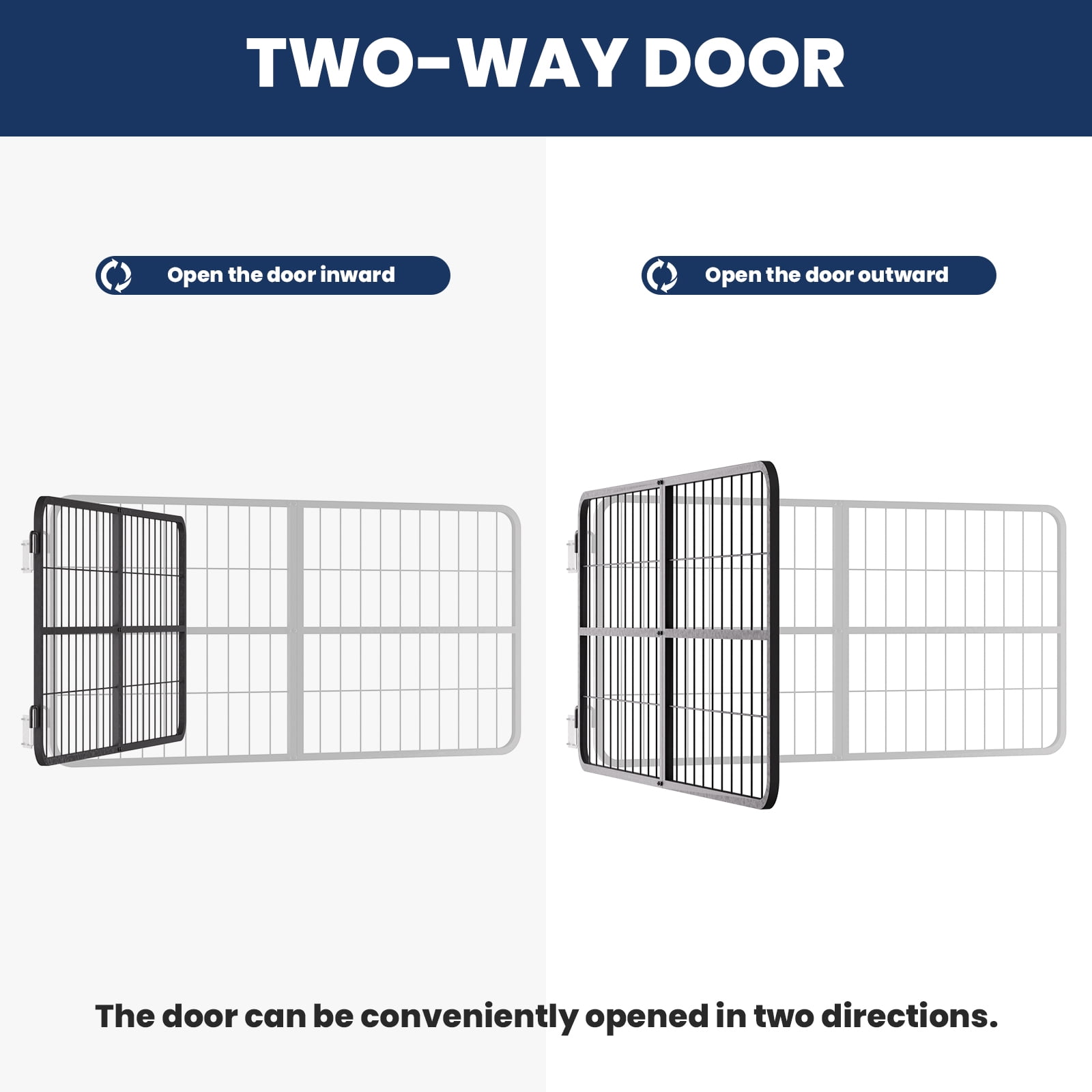Horse Stall Guard showcasing Yoke Design, Horse Stall Door with 48" W x 24" H, Horse Stall Gate featuring Heavy-Duty Thick Steel Frame, Fits Standard Barn Doorways
