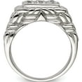 thumbnail image 2 of Sterling Silver Rhodium-Plated Men's Cz Ring (Size 10) Made In China qr1284-10, 2 of 5
