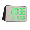thumbnail image 3 of Reloj despertador digital de 12/24 h Pantalla de tiempo de Pantalla LED Dormitorio espejado negro y verde Zulema Despertador digital, 3 of 8