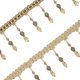thumbnail image 1 of Borla de cortina con cuentas doradas: poliéster de 4,4 yardas, ideal para ocasiones especiales., 1 of 9