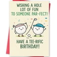 thumbnail image 1 of Tarjeta de cumpleaños divertida de golf ICOOLYI con sobre, 1 of 9