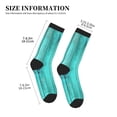 thumbnail image 3 of Rocae Turquoise Wooden2 for Adult Socks Casual Athletic Stretchy Loose Socks for Women Men Non-Slip Middle Tube Socks, 3 of 7