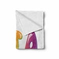 thumbnail image 2 of Mia Soft Flannel Fleece Throw Blanket, Female Name Design with Origins Colorful Balloon Letters Pattern, Cozy Plush for Indoor and Outdoor Use, 70" x 90", Multicolor, by Ambesonne, 2 of 6