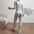 thumbnail image 5 of Women's Long Sleeve Long Pants Pajama Set - Outdoor Wear Suitable Loungewear - Black Size L, 5 of 5