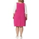 thumbnail image 4 of GRACE & GRANDEUR Vestido de mezclilla sin mangas para mujer de talla grande, casual, midi de verano con bolsillos 1X Rosa intenso, 4 of 8