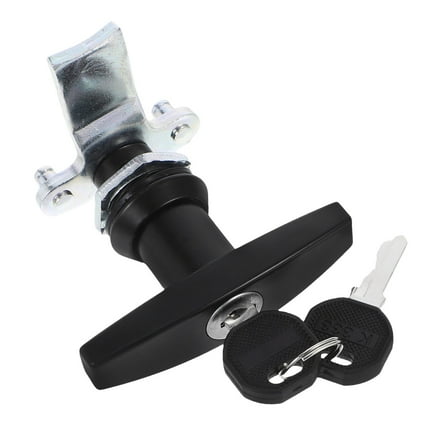 Worgeous 1 Set T Handle Lock Shed Door Lock with 2 Keys T Handle Lock Keyed Shell Locking T Handle Canopy Replacement Lock