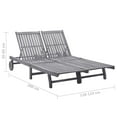 thumbnail image 2 of vidaXL Patio Lounge Chair Sunbed Sunlounger with Cushion Solid Acacia Wood, 2 of 6