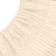 thumbnail image 4 of MGDXOX Women's Lace Ruffle Mini Skirt Elastic Waist Tiered Pleated Skirt Cute Casual Summer Skirt for Daily Wear Khaki M, 4 of 5