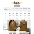 thumbnail image 6 of DOKOTOO Sweatshirt for Women Casual Button Jacket Shacket Drawstring Long Sleeve Shirts Tunic Tops Brown S US4-6, 6 of 6