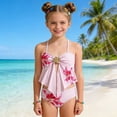 thumbnail image 2 of mgoYE Girl Swimsuits Size 7-8 Two Piece Girls Swimsuits Two Piece Bikini Set Ruffle Bathing Suit with Adjustable Strap Summer Beach Girls' Swimwear(Red,9-10 Years), 2 of 9