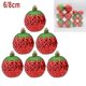 thumbnail image 4 of 6Pcs Christmas Tree Electroplating Painted Strawberry Pendant Kid Gift Xmas Decor 3.2inch, 4 of 9