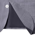 thumbnail image 3 of Men's 2-Piece Suit Set, Solid Color Business Dress With Pants, Formal Banquet Outfit For Spring/Summer Wedding & Office Dark Gray L, 3 of 9