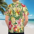 thumbnail image 6 of High Quality Hawaiian Shirts for Men Short Sleeve Aloha Beach Shirt Floral Summer Casual Button Down Shirts Blouses H9M8NP, 6 of 7
