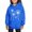 Blue, variant on Girls' Printed Hooded Sweatshirt Fleece-Lined Graphic Top Long Sleeve Casual Loose Pullover with Pockets