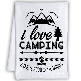 Gnome Camping Personalized Camp Dish Towel - Tea Towel Camper Kitchen –  Lazy Gator Tees