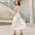 thumbnail image 2 of Nouveau Femmes Sans Manches Bohème Irrégulière Robe Maxi Polka Dot Robe Imprimée Grande Taille Sling Longue Robe, 2 of 2