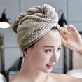 thumbnail image 3 of Sywqhk Toalla de baño de microfibra, gorro para secar el cabello, gorro turbante para mujer y niña (café) Sywqhk Para estrenar, 3 of 4
