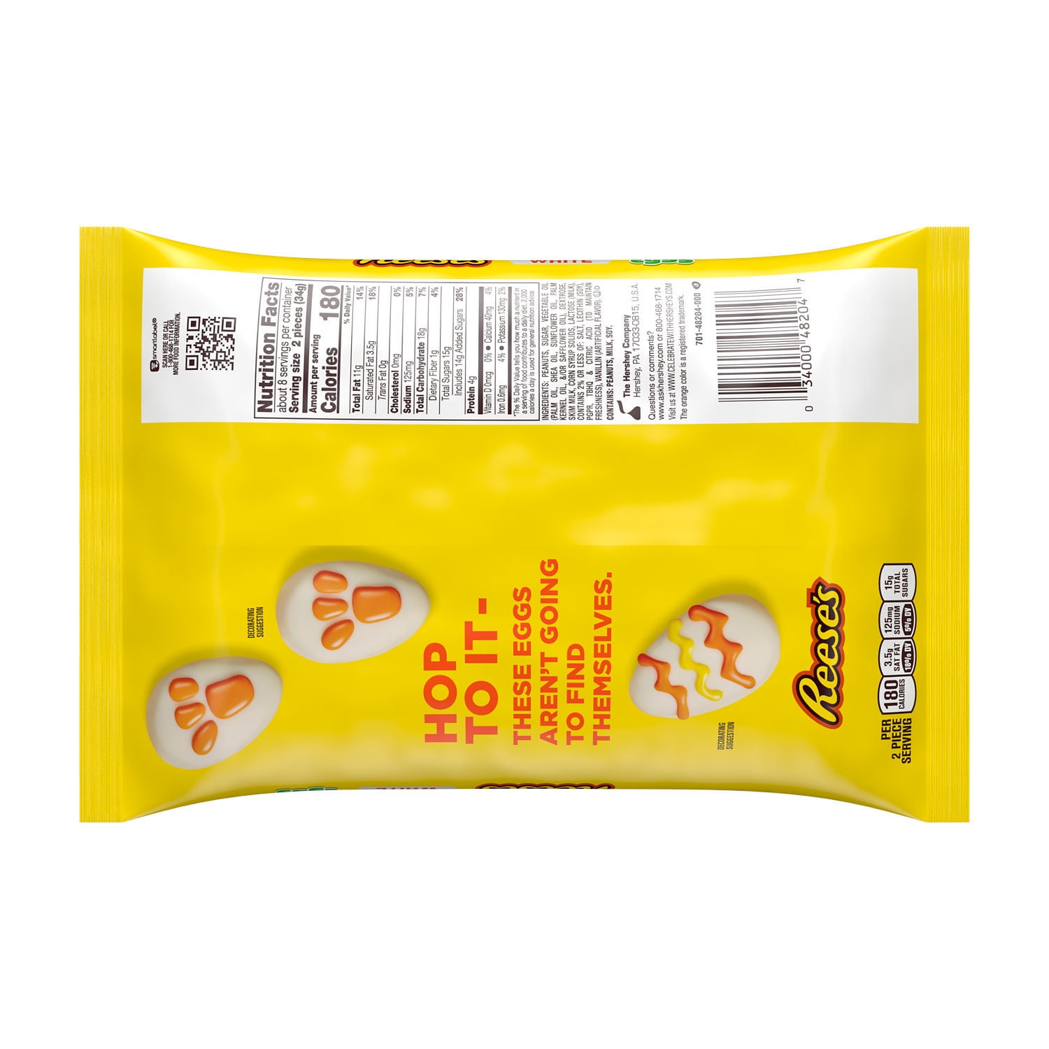 (3 pack) REESE'S White Creme Snack Size Peanut Butter Eggs, Easter Candy Bag, 9.6 oz