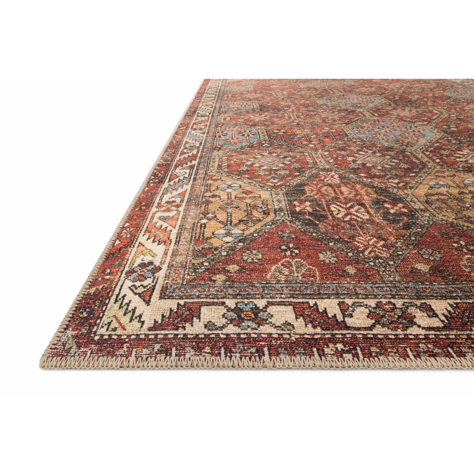 Loloi II Loren Collection LQ-16 Spice / Multi Oriental Area Rug 5'-0" x 7'-6"