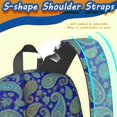 thumbnail image 5 of Paisley and Floral Blue Pattern 17" Waterproof Oxford School Backpacks for Teens, S-Shape Padded Straps, for School, Travel, Hiking, Camping, 5 of 5