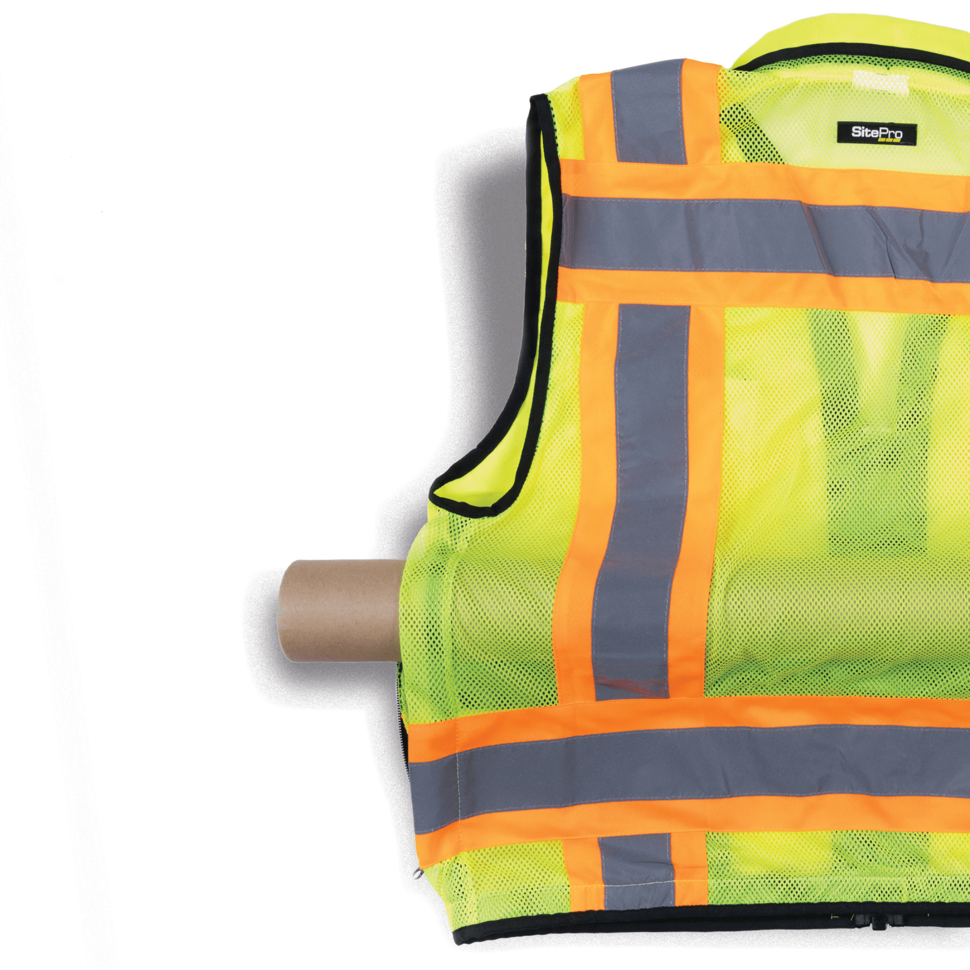 SitePro 23-750-FL-L  Premium Surveyors Vest, Flo-Lime Class 2