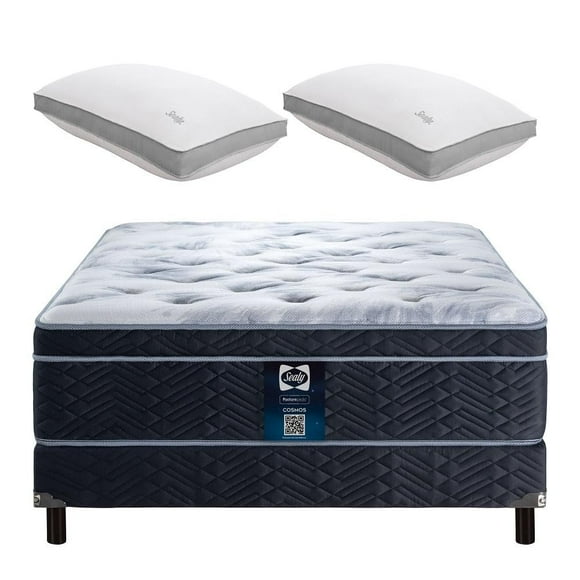 Colchón más box más Almohadas Premium Sealy Matrimonial Cosmos